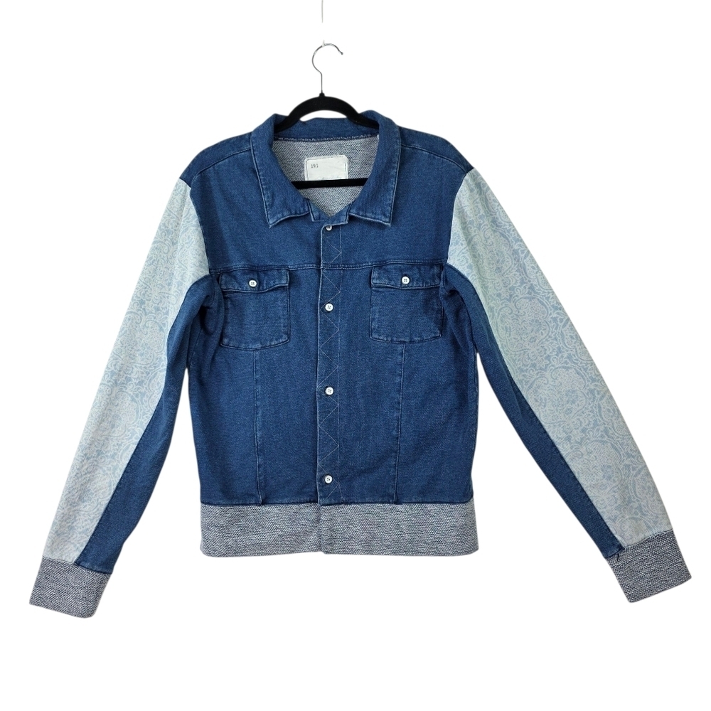 19.1 Arnold Zimberg french terry faux denim  jacket